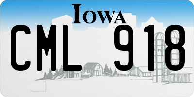 IA license plate CML918