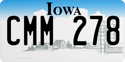 IA license plate CMM278