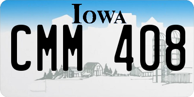 IA license plate CMM408