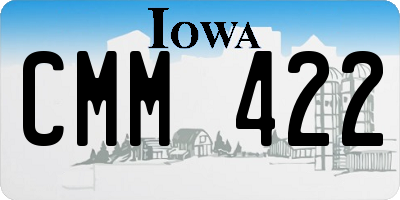 IA license plate CMM422