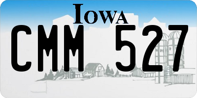 IA license plate CMM527