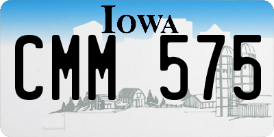 IA license plate CMM575