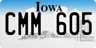 IA license plate CMM605