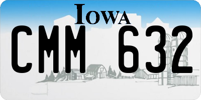IA license plate CMM632