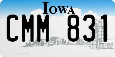 IA license plate CMM831