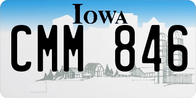 IA license plate CMM846