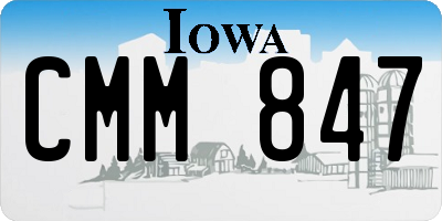 IA license plate CMM847