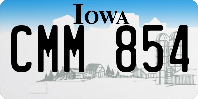IA license plate CMM854