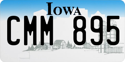 IA license plate CMM895