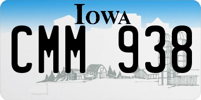 IA license plate CMM938