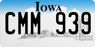 IA license plate CMM939