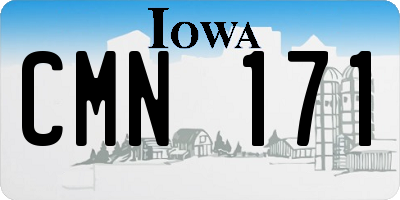 IA license plate CMN171