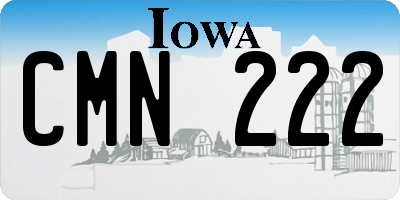 IA license plate CMN222