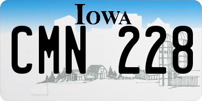 IA license plate CMN228