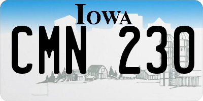 IA license plate CMN230