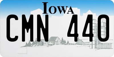 IA license plate CMN440