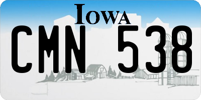 IA license plate CMN538