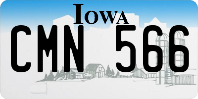 IA license plate CMN566