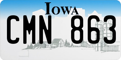 IA license plate CMN863