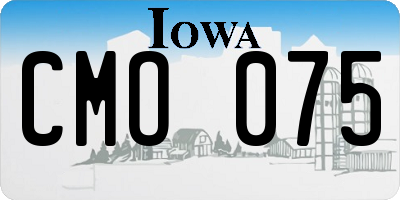 IA license plate CMO075