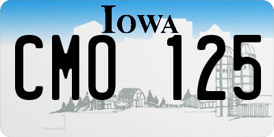 IA license plate CMO125