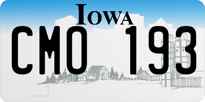IA license plate CMO193