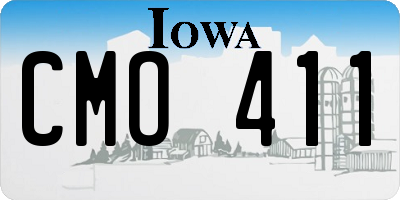 IA license plate CMO411