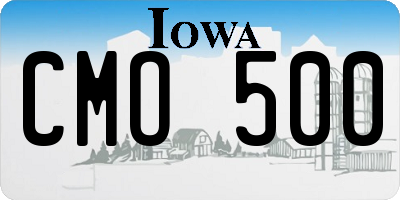 IA license plate CMO500