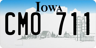 IA license plate CMO711