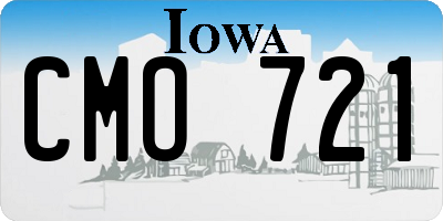 IA license plate CMO721