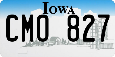 IA license plate CMO827