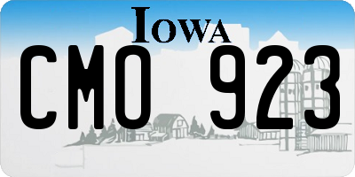 IA license plate CMO923