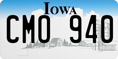 IA license plate CMO940