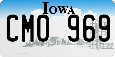 IA license plate CMO969