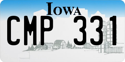 IA license plate CMP331