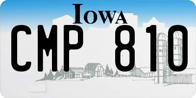 IA license plate CMP810