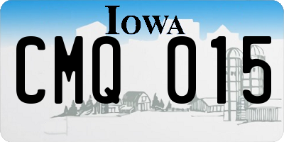 IA license plate CMQ015