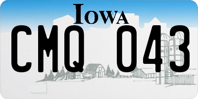 IA license plate CMQ043