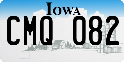 IA license plate CMQ082