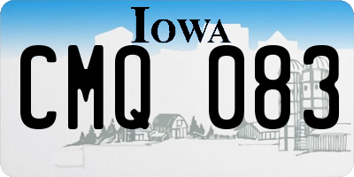 IA license plate CMQ083