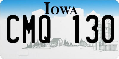 IA license plate CMQ130