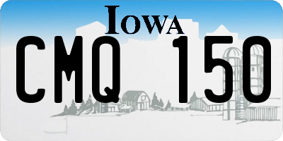 IA license plate CMQ150