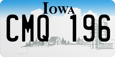 IA license plate CMQ196