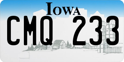IA license plate CMQ233