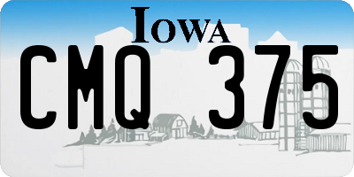 IA license plate CMQ375