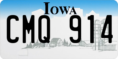 IA license plate CMQ914