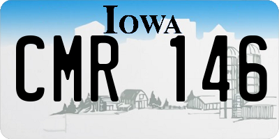 IA license plate CMR146