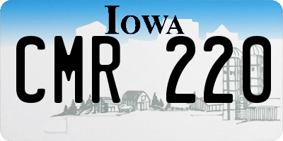 IA license plate CMR220