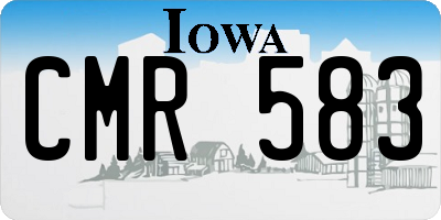 IA license plate CMR583