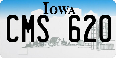 IA license plate CMS620